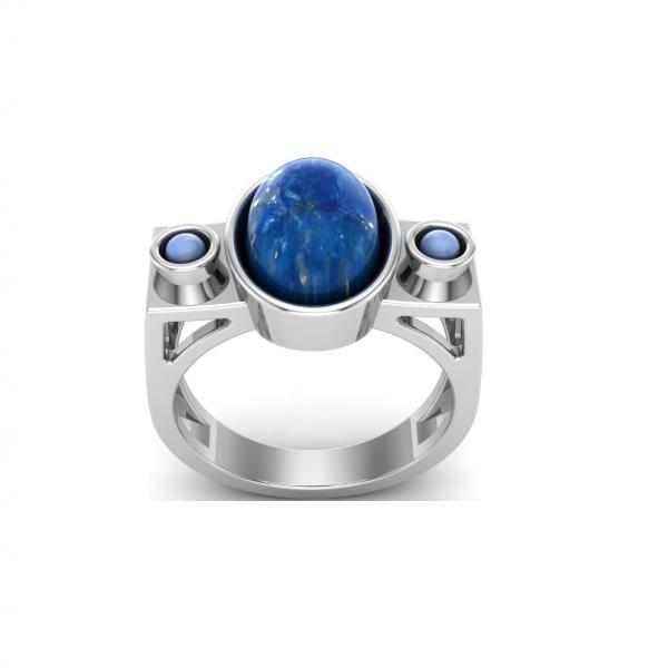 Bague lapis lazuli argent Athena